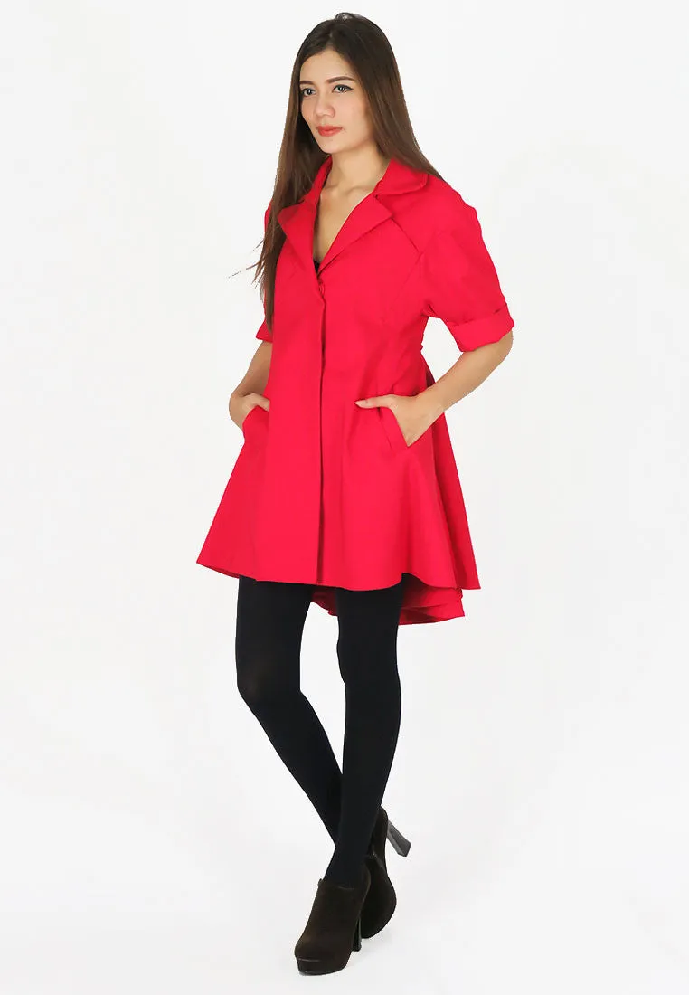 เสื้อโค้ทกันหนาว - Elegant Long Trench Coat Jacket with Rope