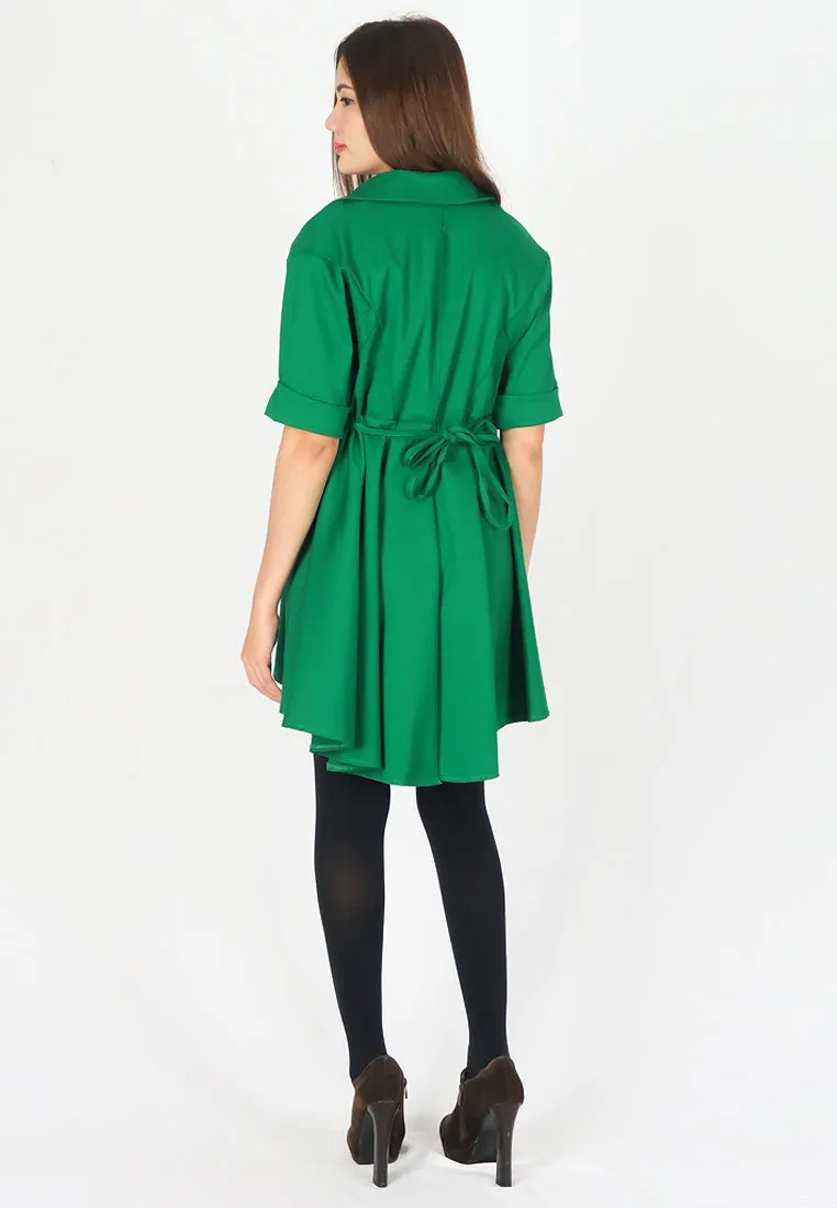 เสื้อโค้ทกันหนาว - Elegant Long Trench Coat Jacket with Rope