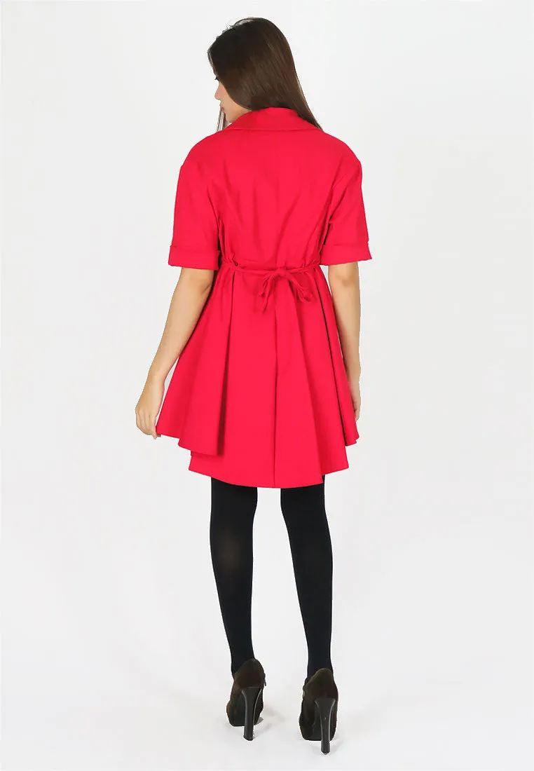 เสื้อโค้ทกันหนาว - Elegant Long Trench Coat Jacket with Rope