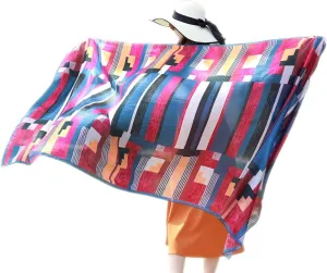 100% Mulberry Silk Scarf Large Pashmina Floral Shawls and Wraps for Evening Dresses Satin Long Scarfs Dupatta Women