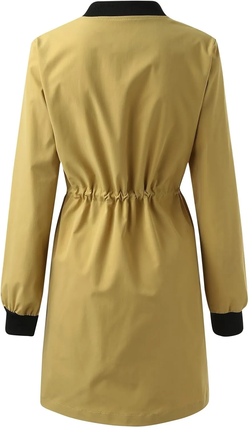 2023 Women's Double Breasted Long Trench Coat Windproof Classic Lapel Windbreaker Jackets Stylish Loose Overcoat Outerwear