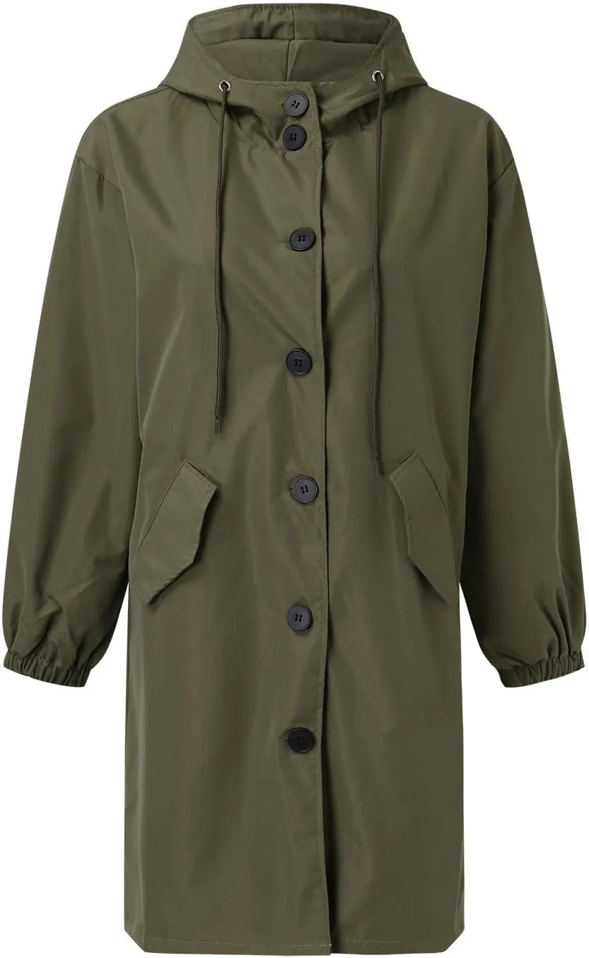 2023 Women's Trench Coat Long Double-Breasted Fall Fashion Windbreaker Jackets Classic Lapel Slim Overcoat Outerwear