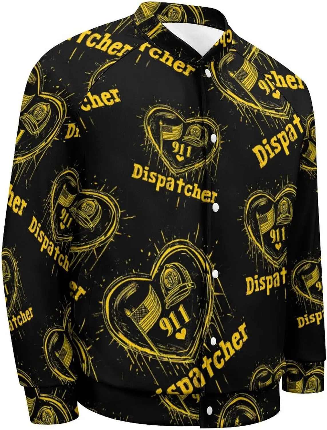 911 Diapatcher U.S.A Flag Lightweight Men's Baseball Jackets Relaxed Fit Varsity Bomber Jacket Windbreaker Coat