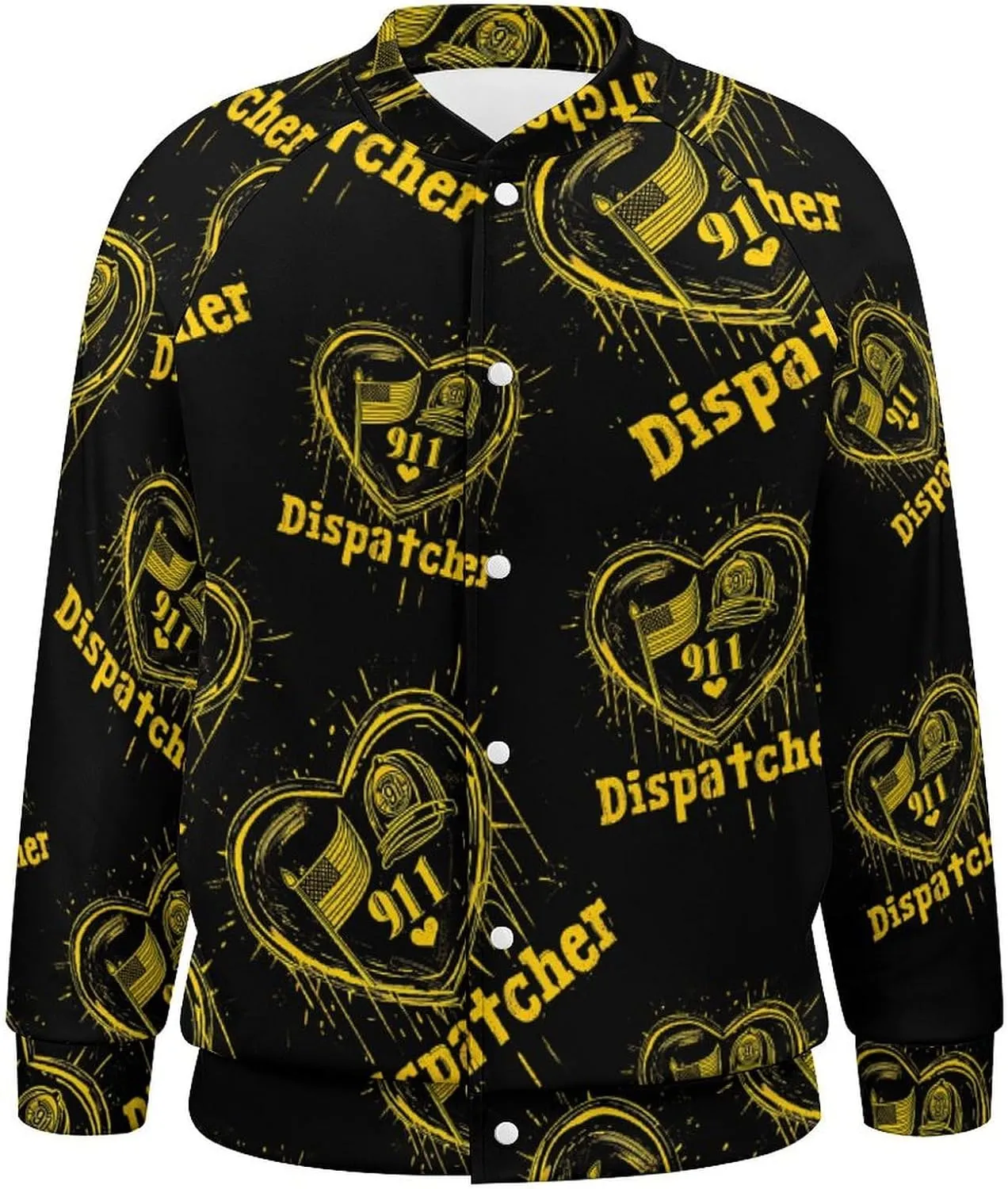 911 Diapatcher U.S.A Flag Lightweight Men's Baseball Jackets Relaxed Fit Varsity Bomber Jacket Windbreaker Coat