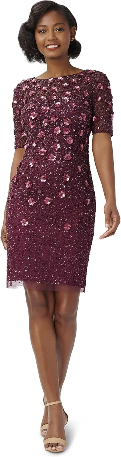 Adrianna Papell Women's Beaded Cocktail Dress