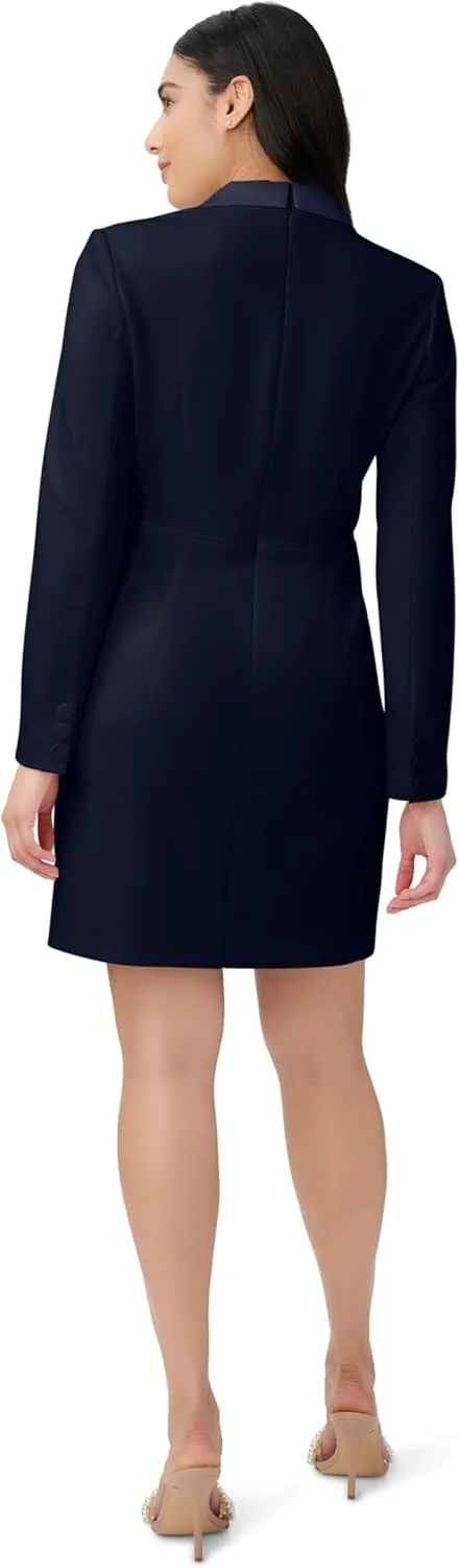 Adrianna Papell Women's Crepe Tuxedo Sheath Dress