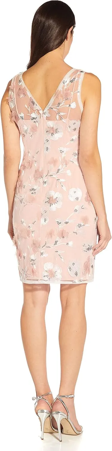 Adrianna Papell Women's Floral Embroidery Sheath