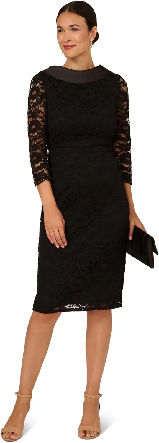Adrianna Papell Women's Roll Neck Sheath Dress