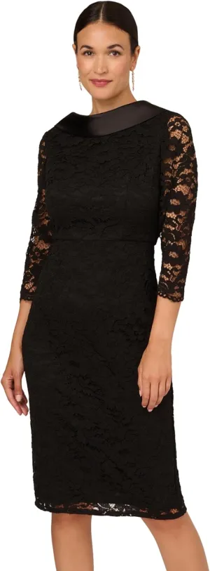 Adrianna Papell Women's Roll Neck Sheath Dress