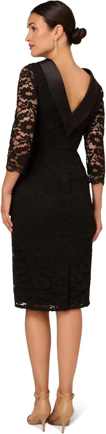 Adrianna Papell Women's Roll Neck Sheath Dress
