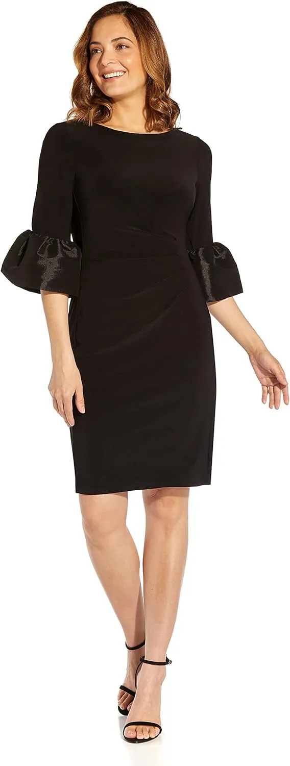 Adrianna Papell Women's Short Draped Jersey Dress
