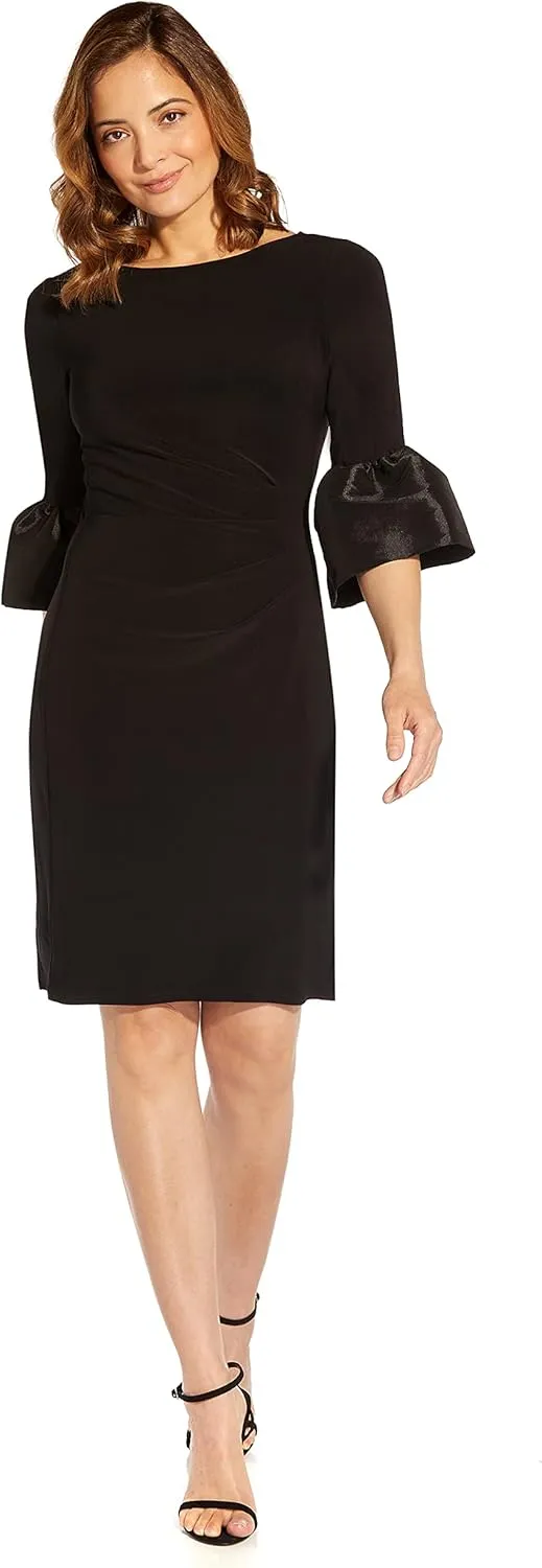 Adrianna Papell Women's Short Draped Jersey Dress