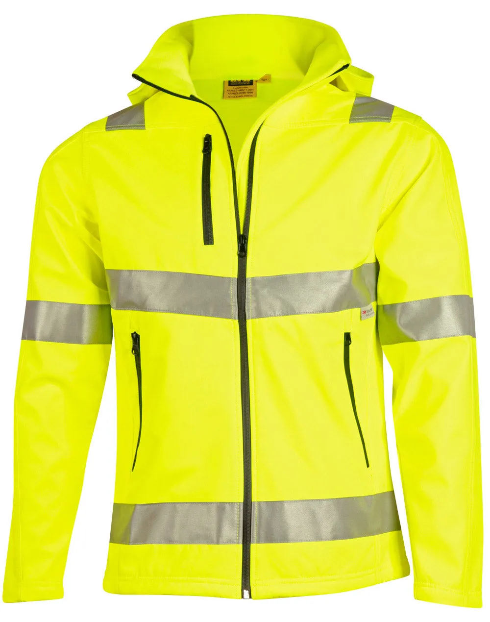 Adults Hi-Vis Heavy Duty Softshell Jacket with 3M Tapes SW30