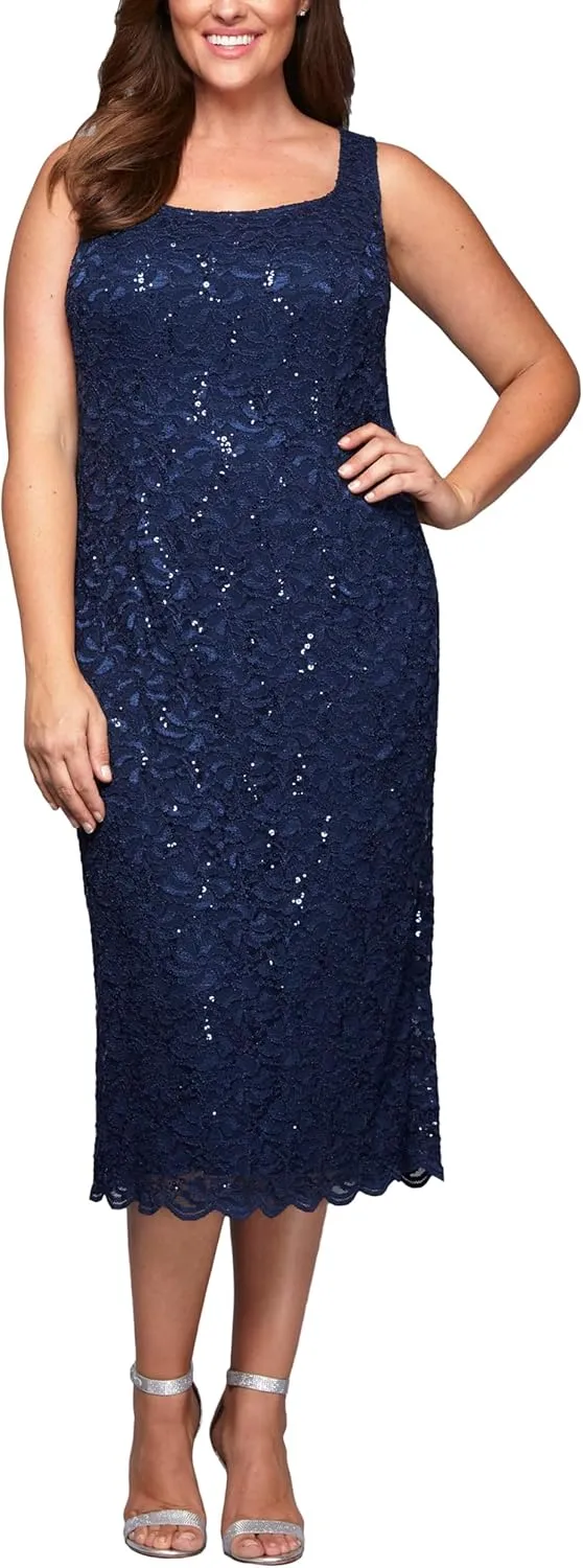 Alex Evenings Women's Plus Size Lace Jacket Dress