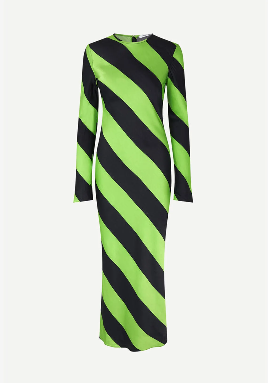 ALINA LONG DRESS GREEN STRIPE