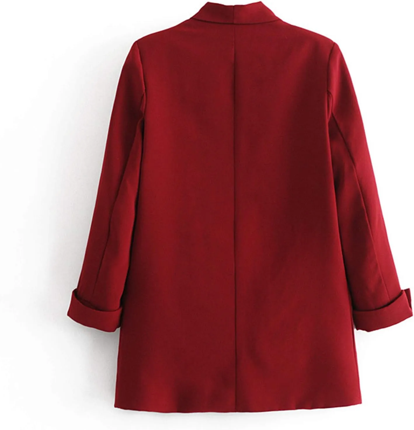 Andongnywell Women's Casual Lapel Work Office Blazer Jacket Suit with Pocket One Button Work Office Blazer Suit