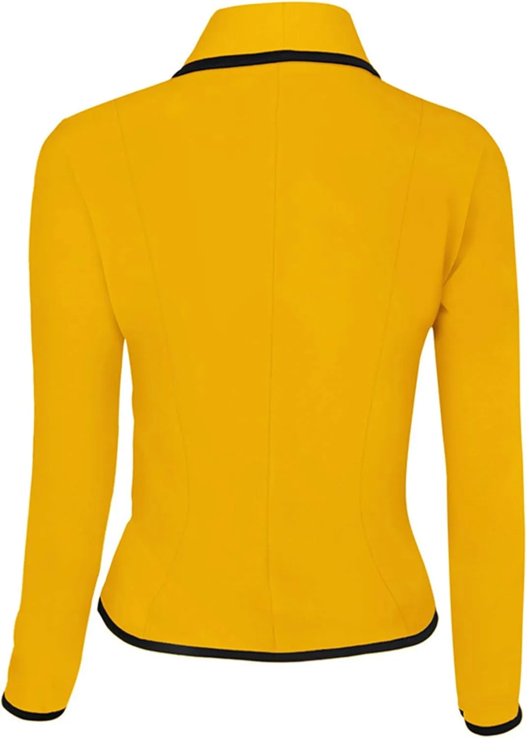 Andongnywell Women's Casual Work Solid Color Blazer Jacket Long Sleeve Collar Button Work Office Business