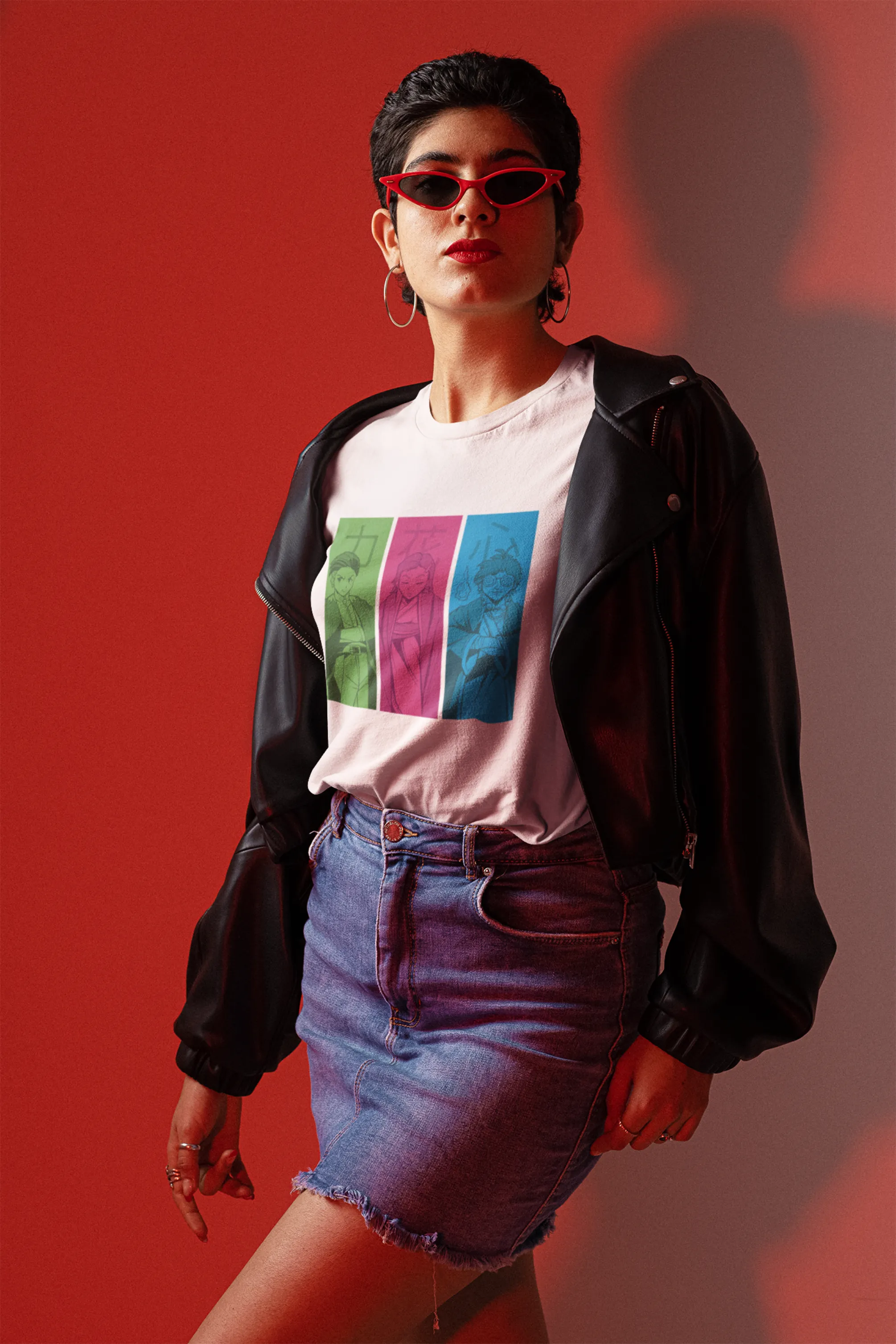Anime Manga Printed Oversized T-shirt for women