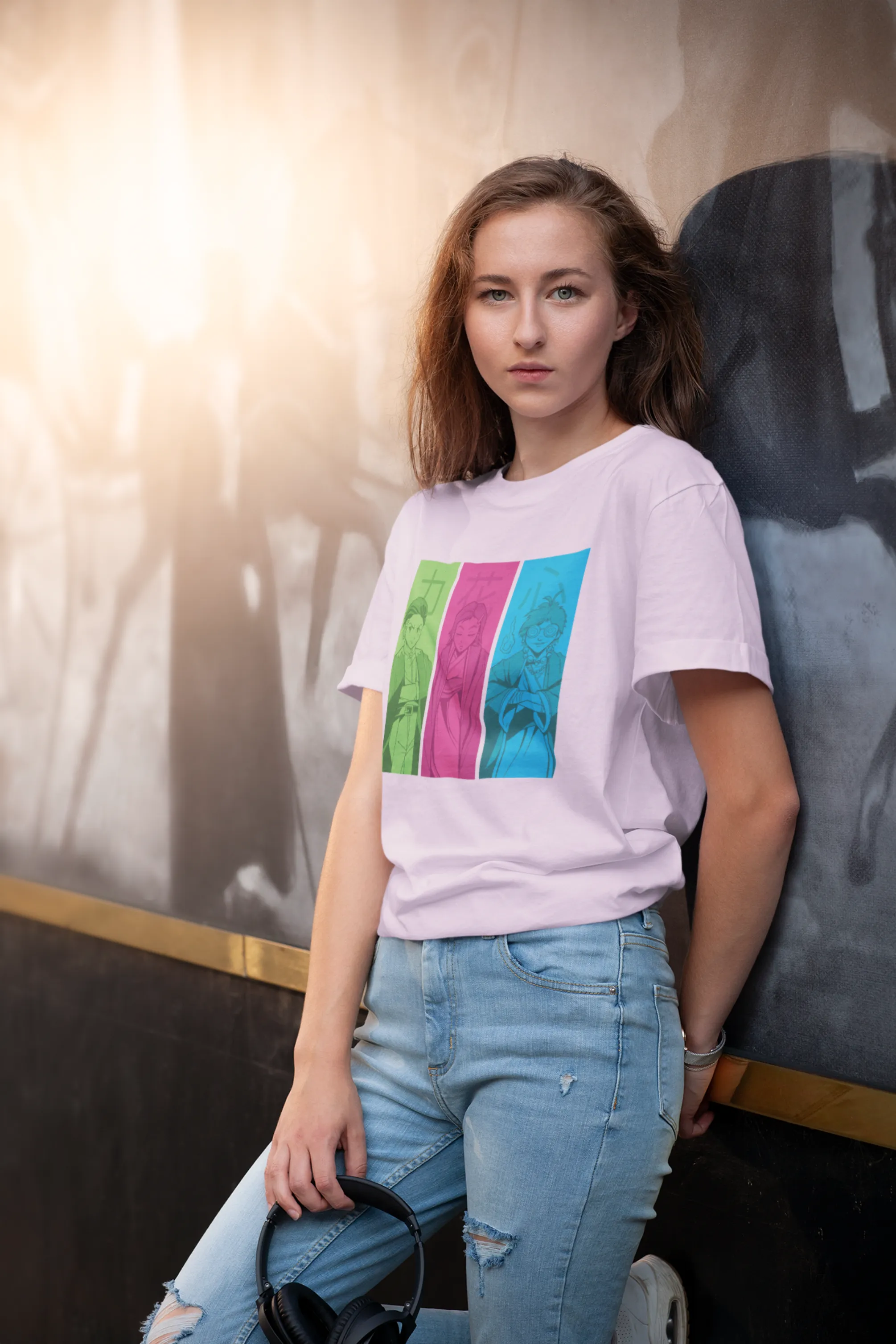 Anime Manga Printed Oversized T-shirt for women