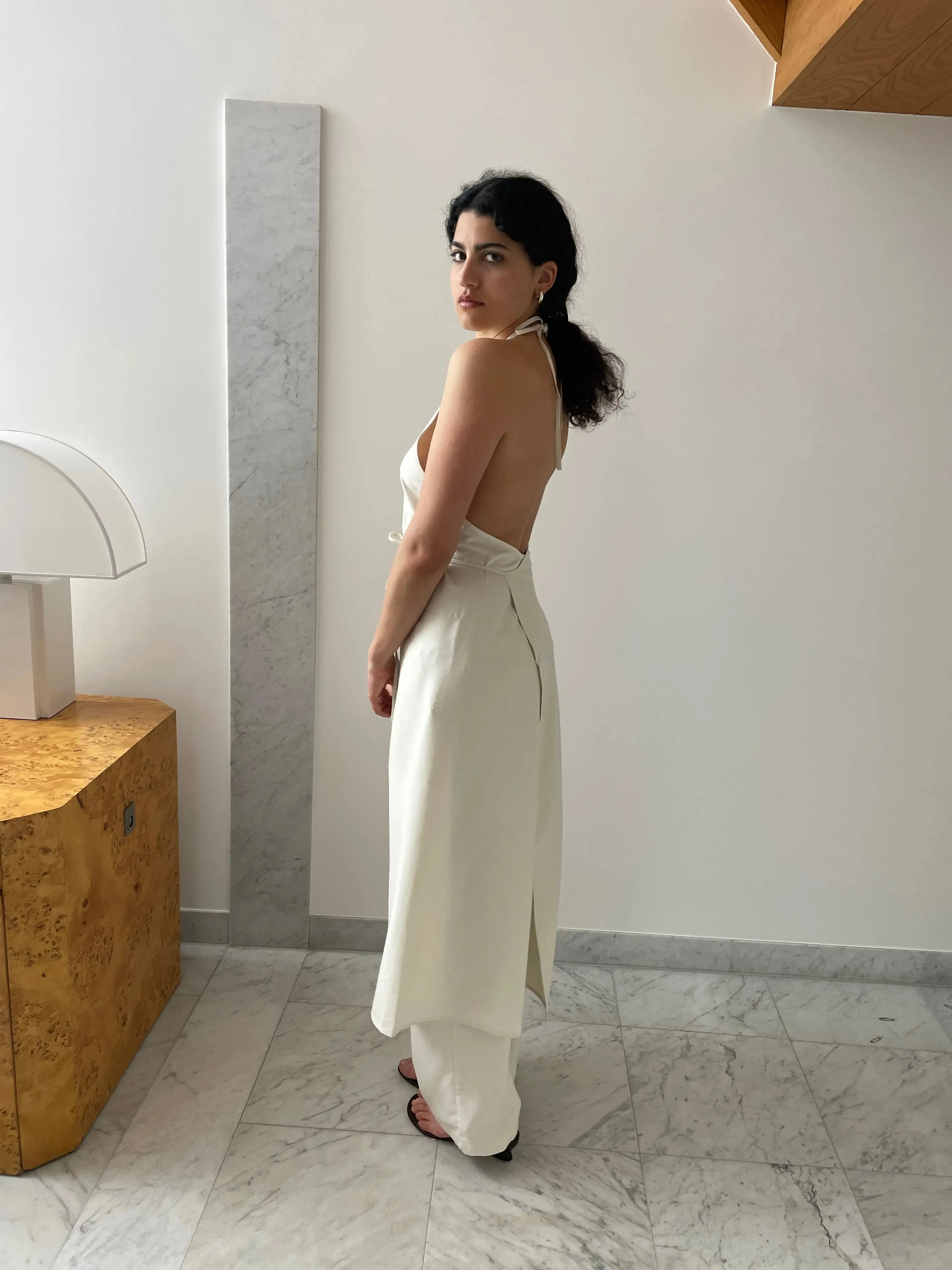 Apron Dress, Off White
