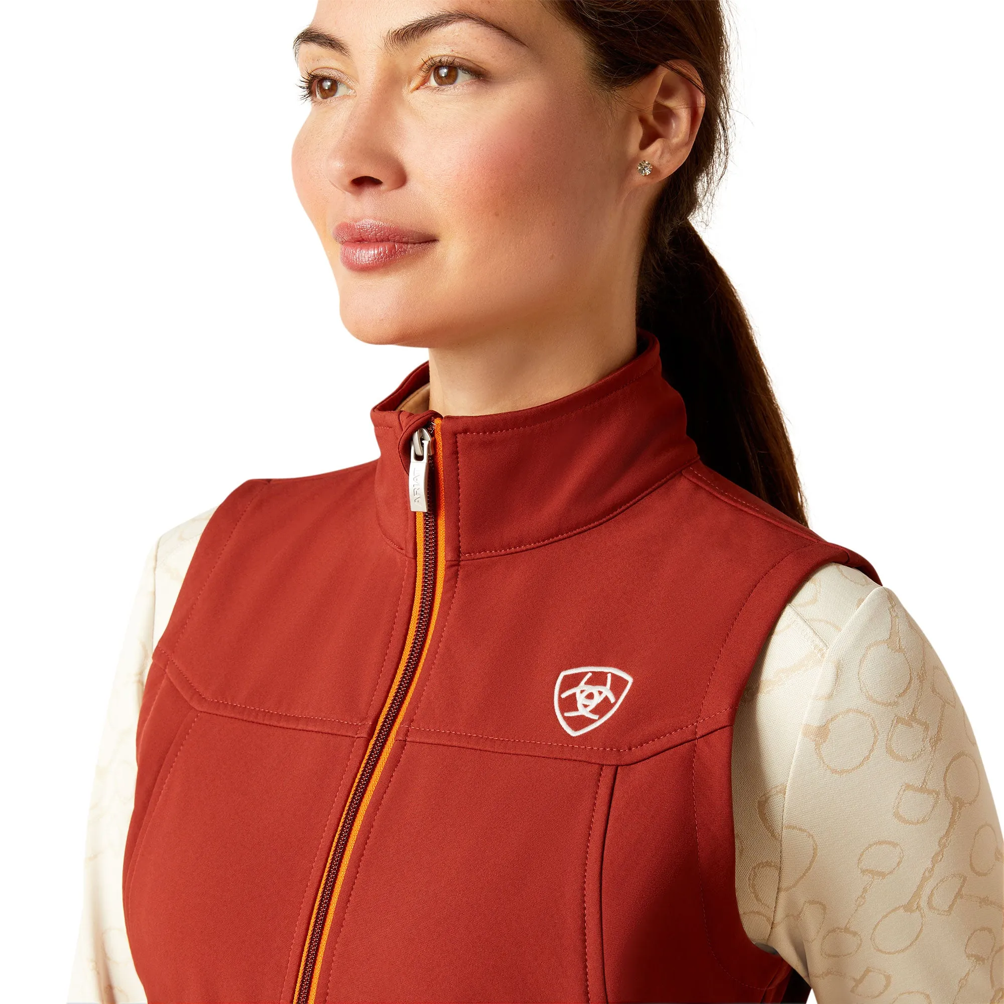 Ariat Ladies New Team Softshell Fried Brick Vest 10046694