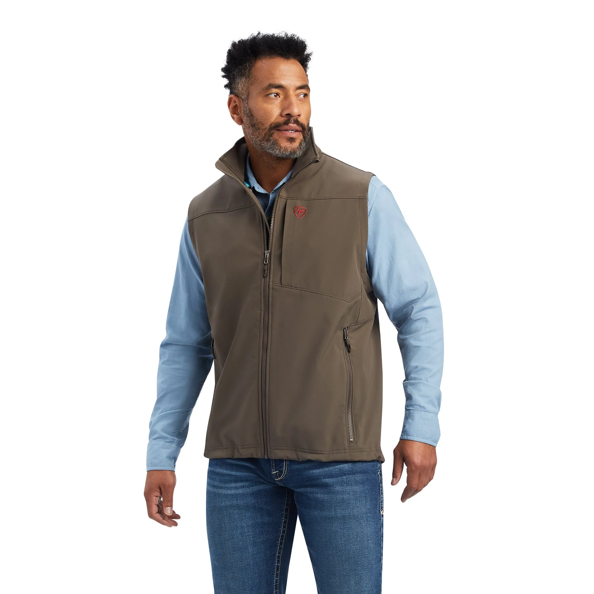 Ariat® Men's Logo 2.0 Banyan Bark Softshell Vest 10041621