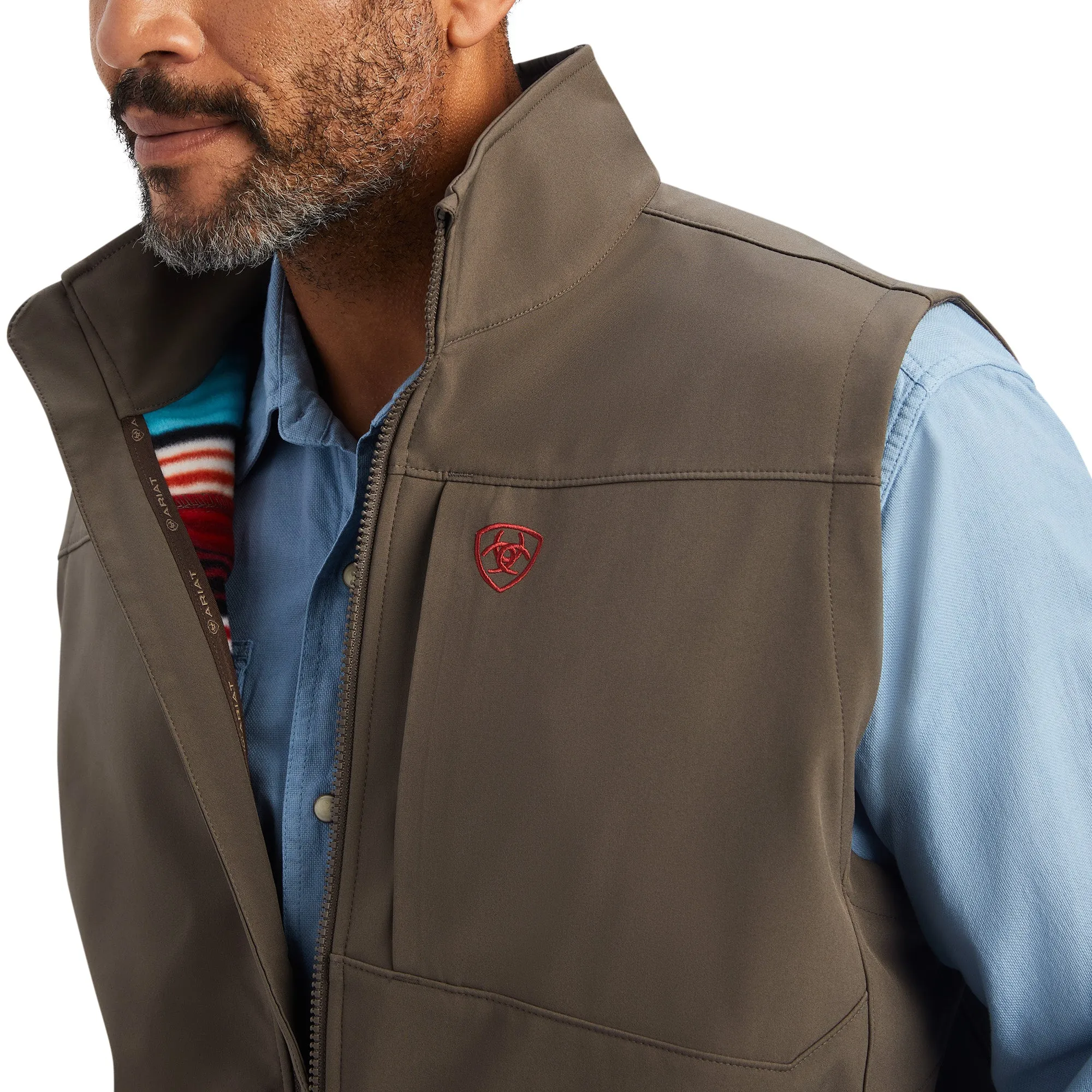 Ariat® Men's Logo 2.0 Banyan Bark Softshell Vest 10041621