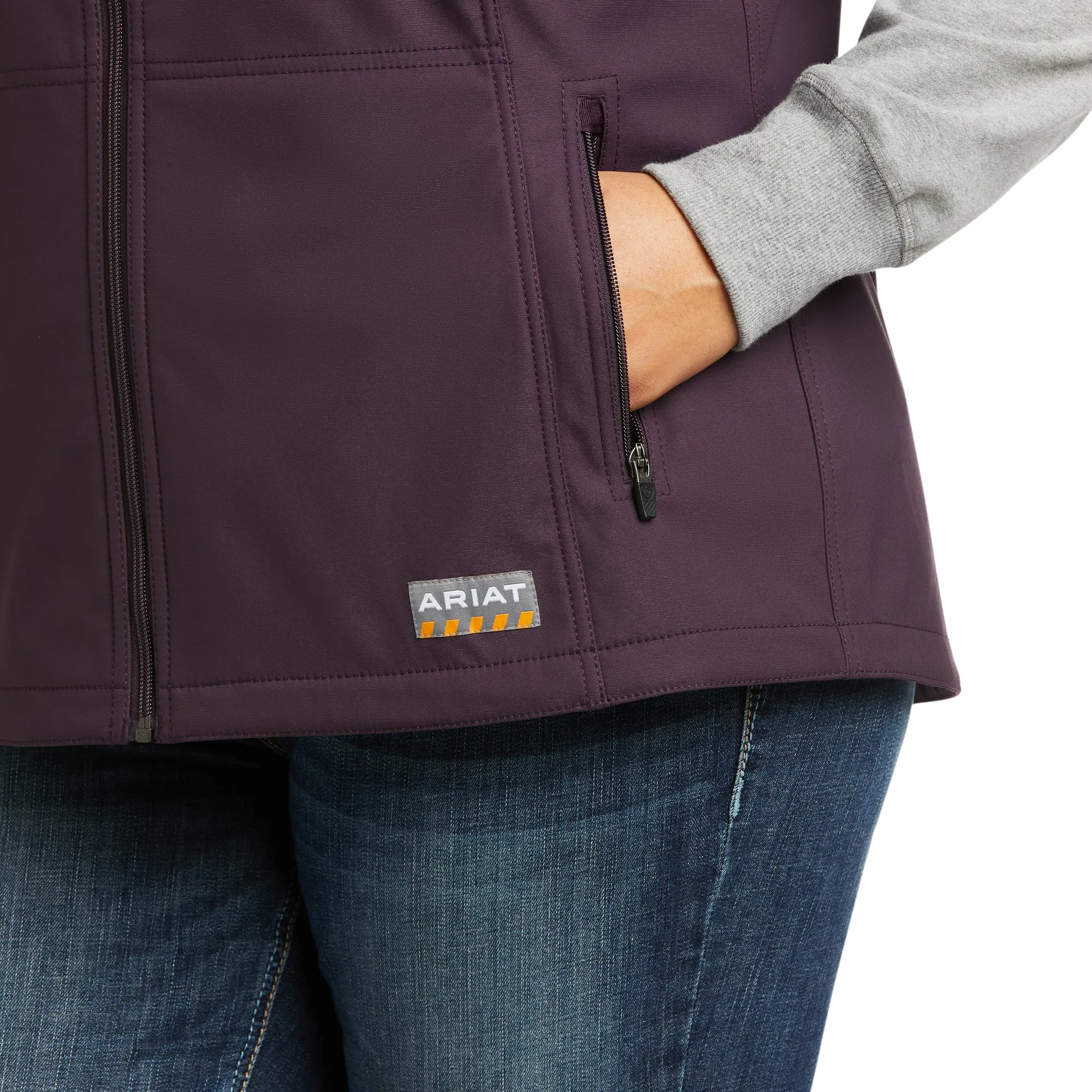 Ariat® Women's Rebar Stretch Plum Perfect Softshell Vest 10037625