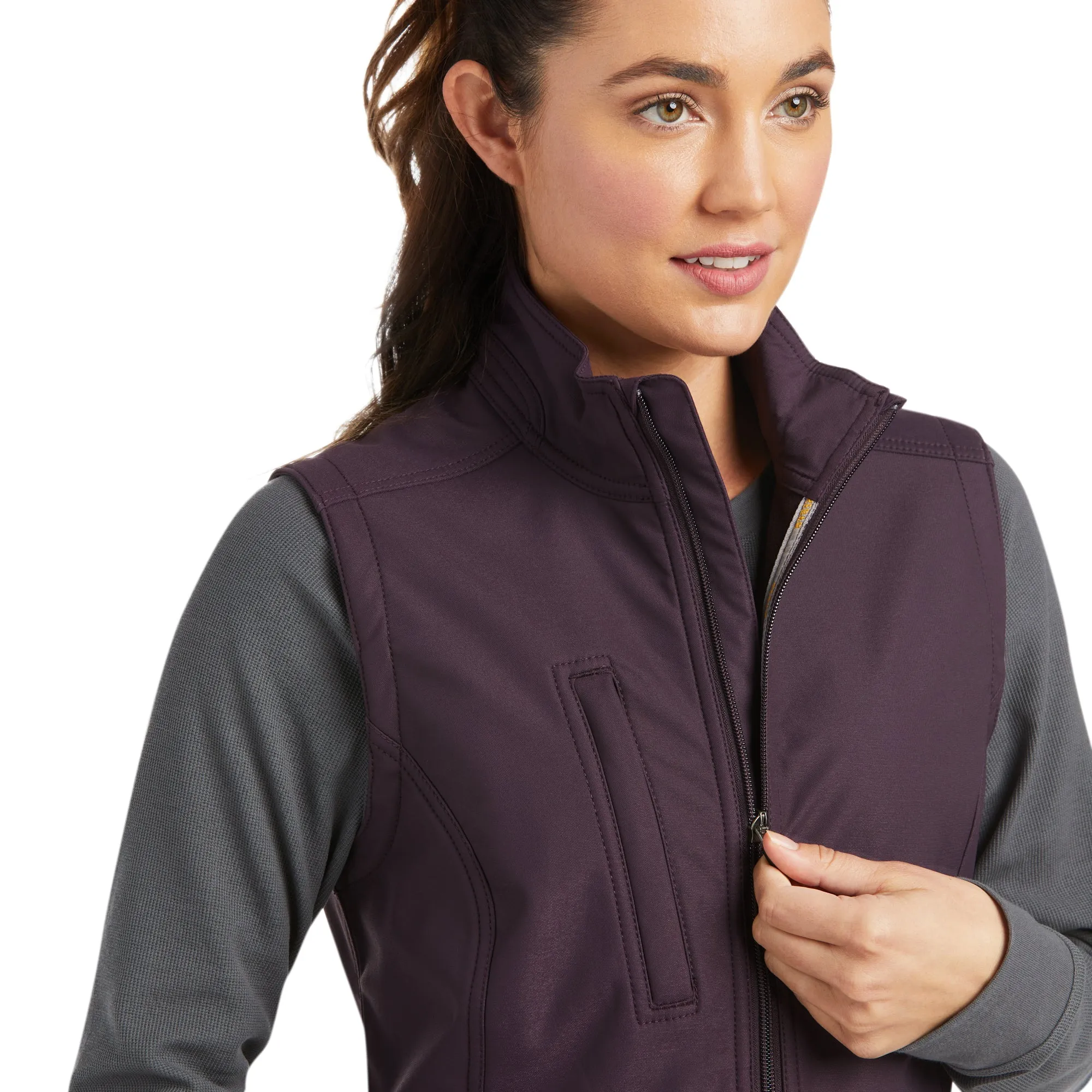 Ariat® Women's Rebar Stretch Plum Perfect Softshell Vest 10037625