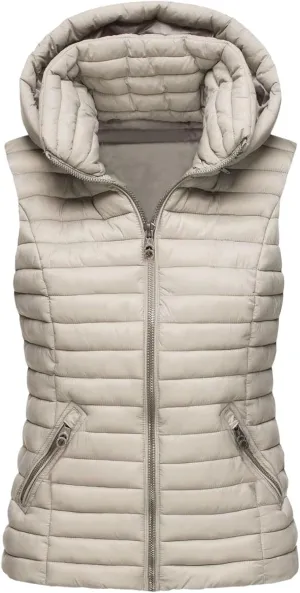 AYGJKIE Women's Warm Quilted Down Jacket Short Winter Jacket Sleeveless Jacket Microfleece Elegant Sleeveless Down Jacket