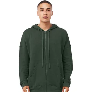Bella   Canvas Unisex Heather Forest Sponce Sleeve DTM Full Zip Hoodie