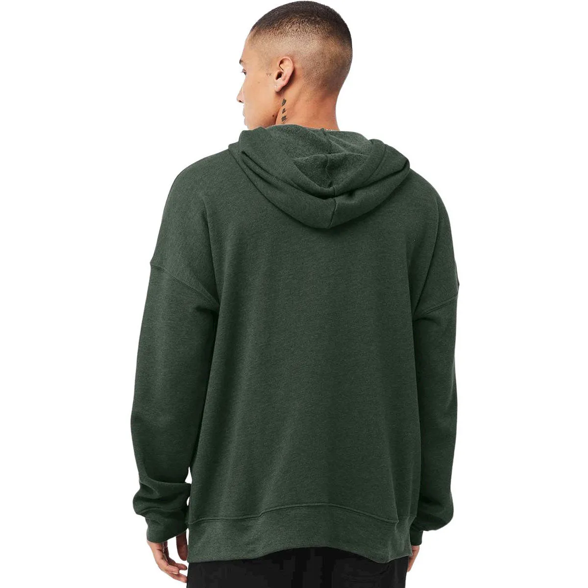 Bella   Canvas Unisex Heather Forest Sponce Sleeve DTM Full Zip Hoodie