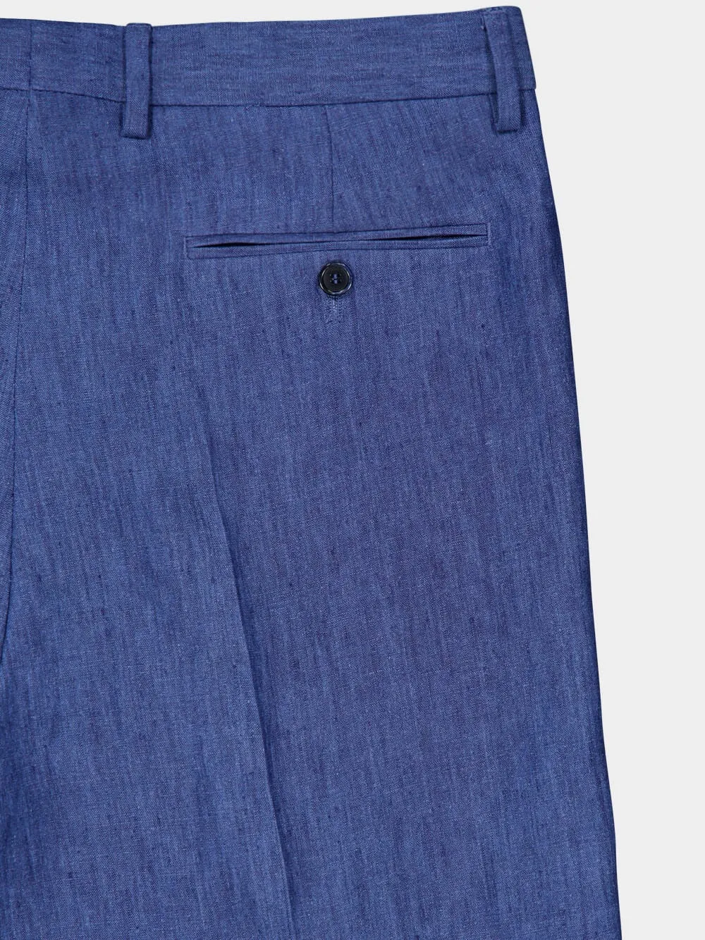 Bermuda Blue Linen Shorts