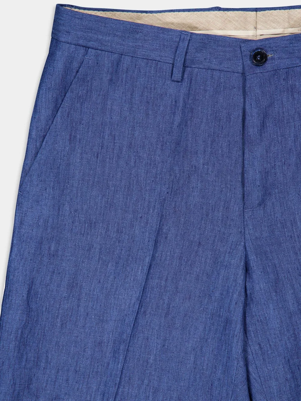 Bermuda Blue Linen Shorts
