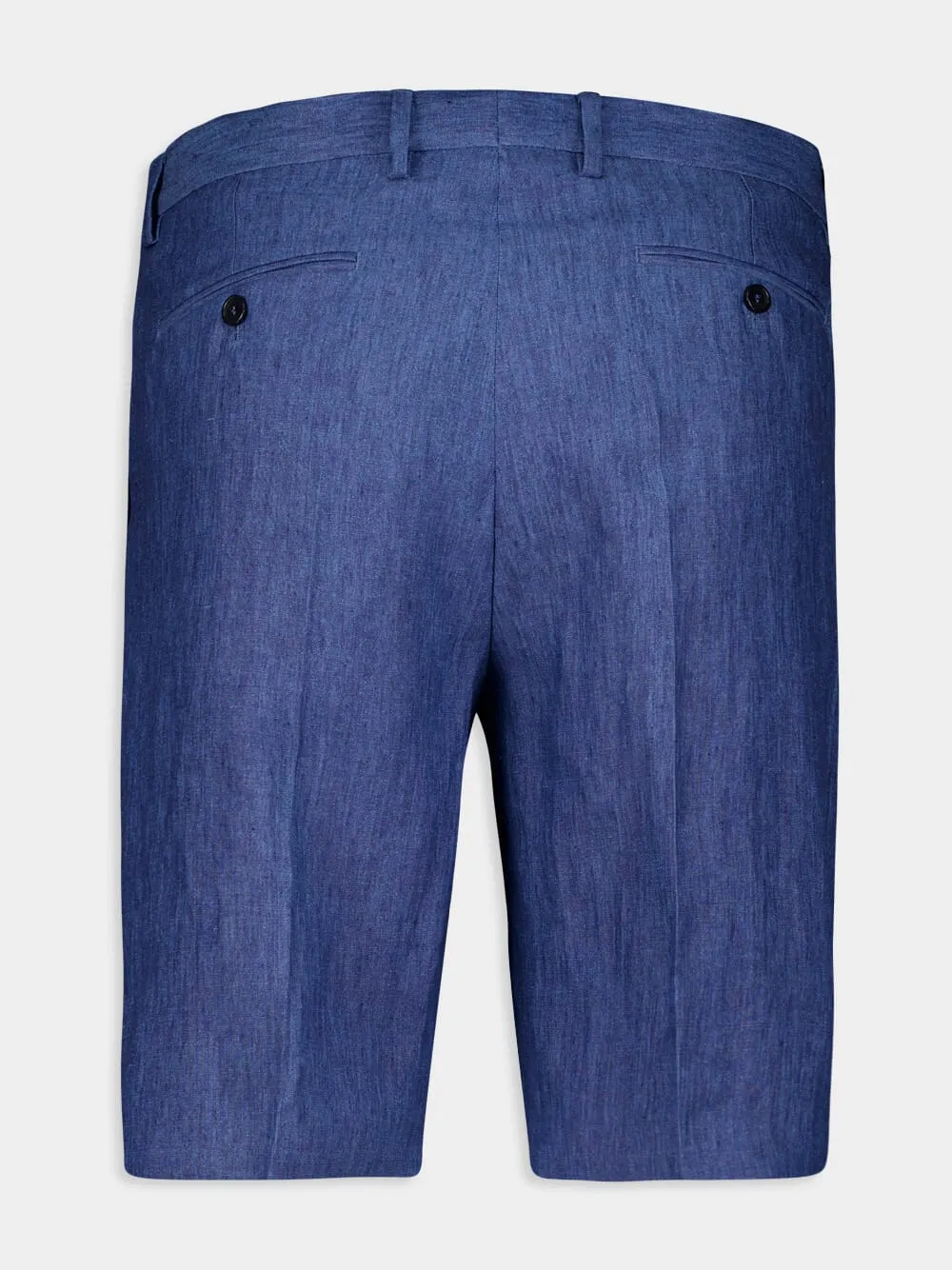 Bermuda Blue Linen Shorts