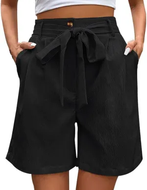 Bermuda Shorts for Women High Waisted Workout Shorts Loose Fit Straight Leg Beach Vacation Outfits Summer