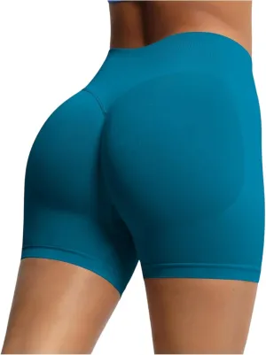 Biker Shorts Women Athletic Spandex High Waisted Tight Tummy Control Compression Gym Workout Running Yoga Shorts