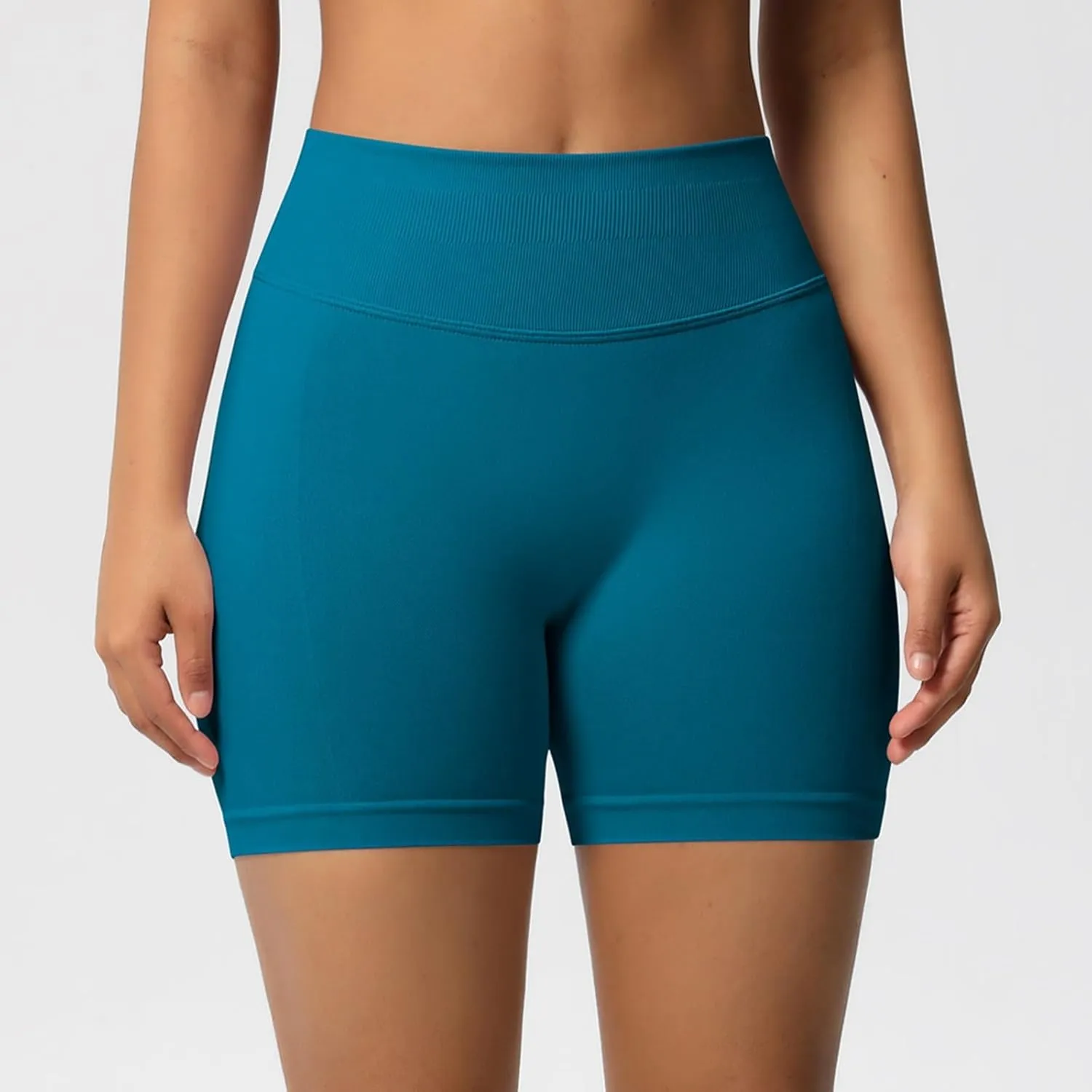 Biker Shorts Women Athletic Spandex High Waisted Tight Tummy Control Compression Gym Workout Running Yoga Shorts