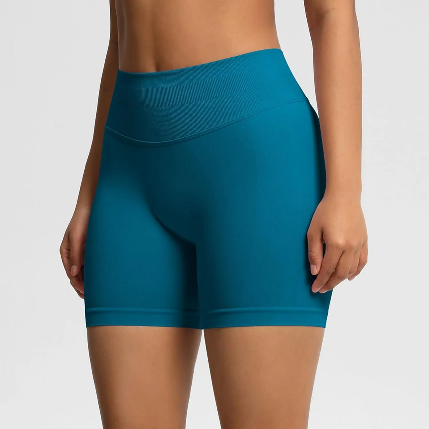 Biker Shorts Women Athletic Spandex High Waisted Tight Tummy Control Compression Gym Workout Running Yoga Shorts