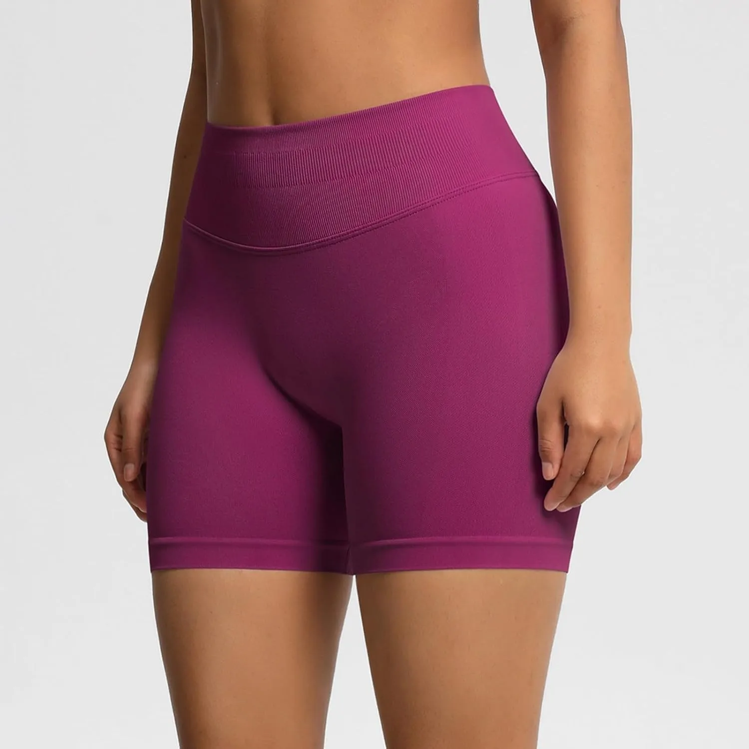 Biker Shorts Women Athletic Spandex High Waisted Tight Tummy Control Compression Gym Workout Running Yoga Shorts