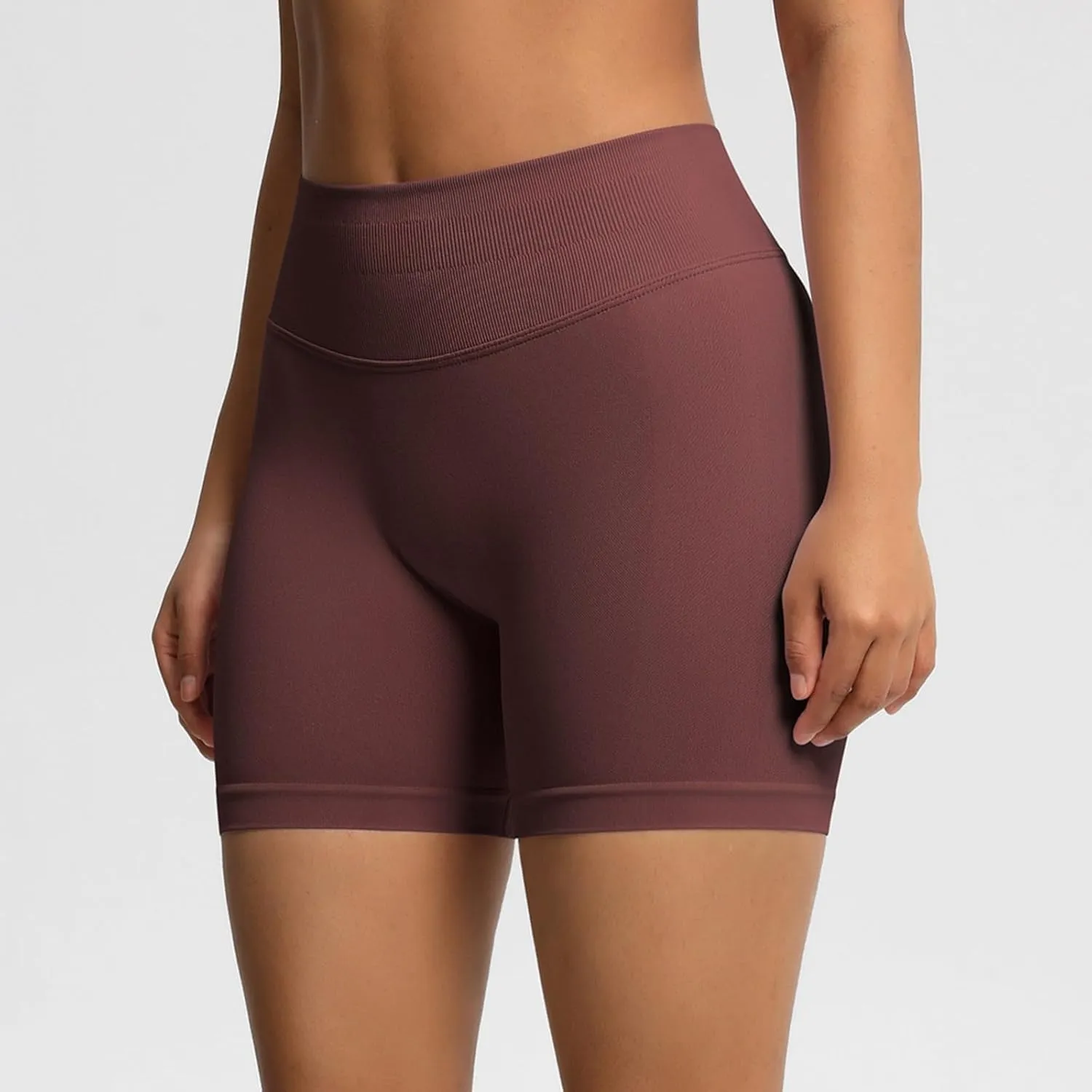 Biker Shorts Women Athletic Spandex High Waisted Tight Tummy Control Compression Gym Workout Running Yoga Shorts