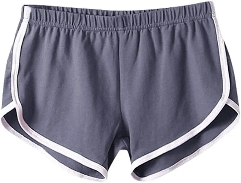 Biker Shorts Women Elastic Waist Athletic Shorts Drawstring Workout Shorts High Waisted Running Shorts Gym Shorts