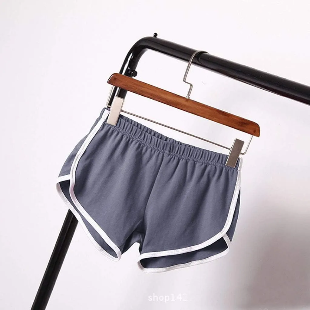 Biker Shorts Women Elastic Waist Athletic Shorts Drawstring Workout Shorts High Waisted Running Shorts Gym Shorts