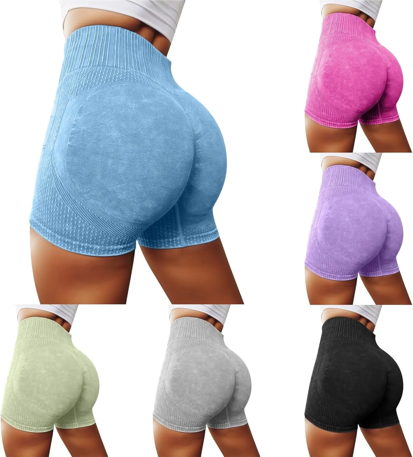 Biker Shorts Women Smile Contour Seamless Workout Shorts Soft Stretch Running Dance Volleyball Gym Sport Fitness Shorts