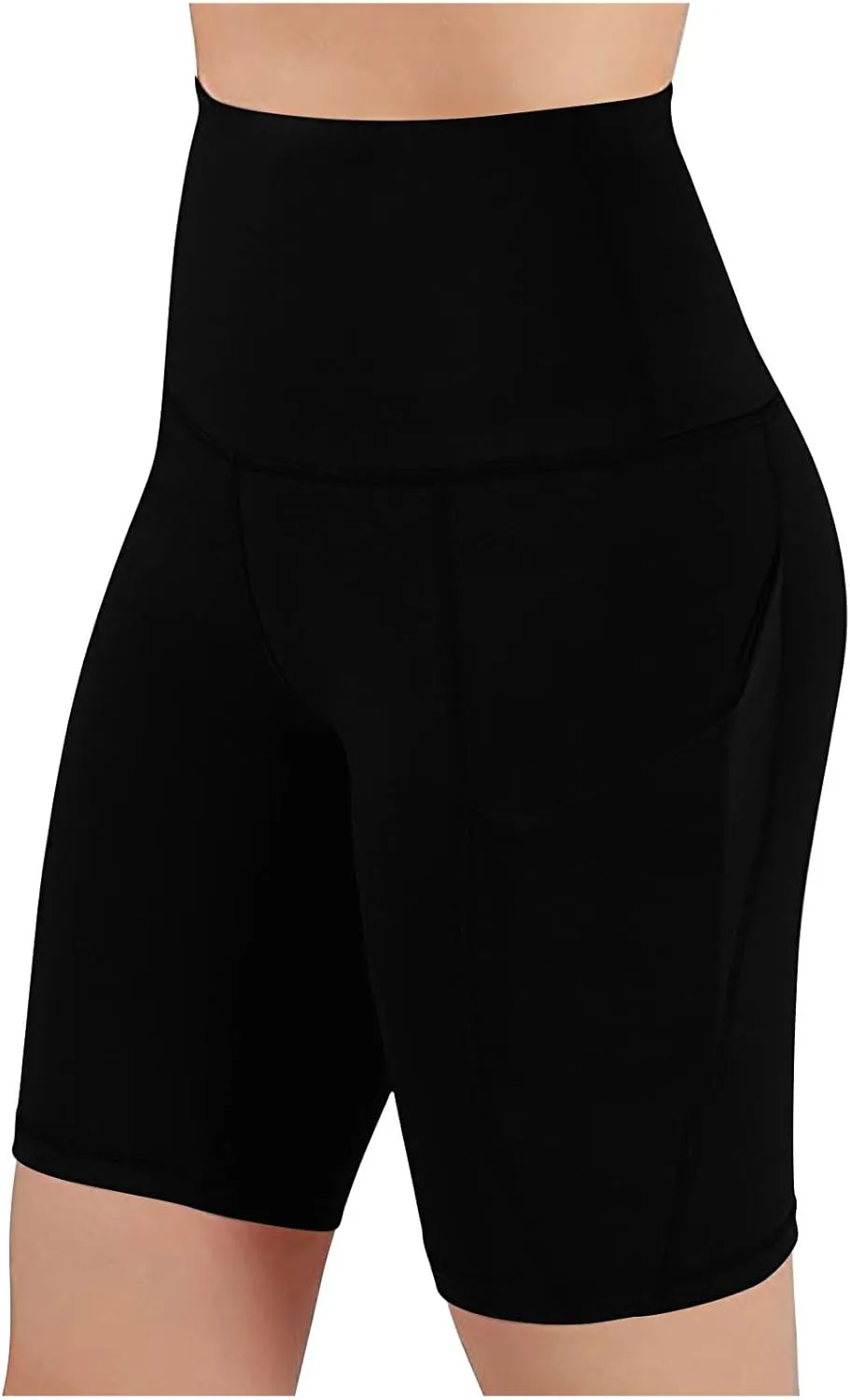 Biker Shorts Women with Pockets Tummy Control Workout Yoga Shorts High Waisted Plus Size Athletic Shorts Gym Leggings