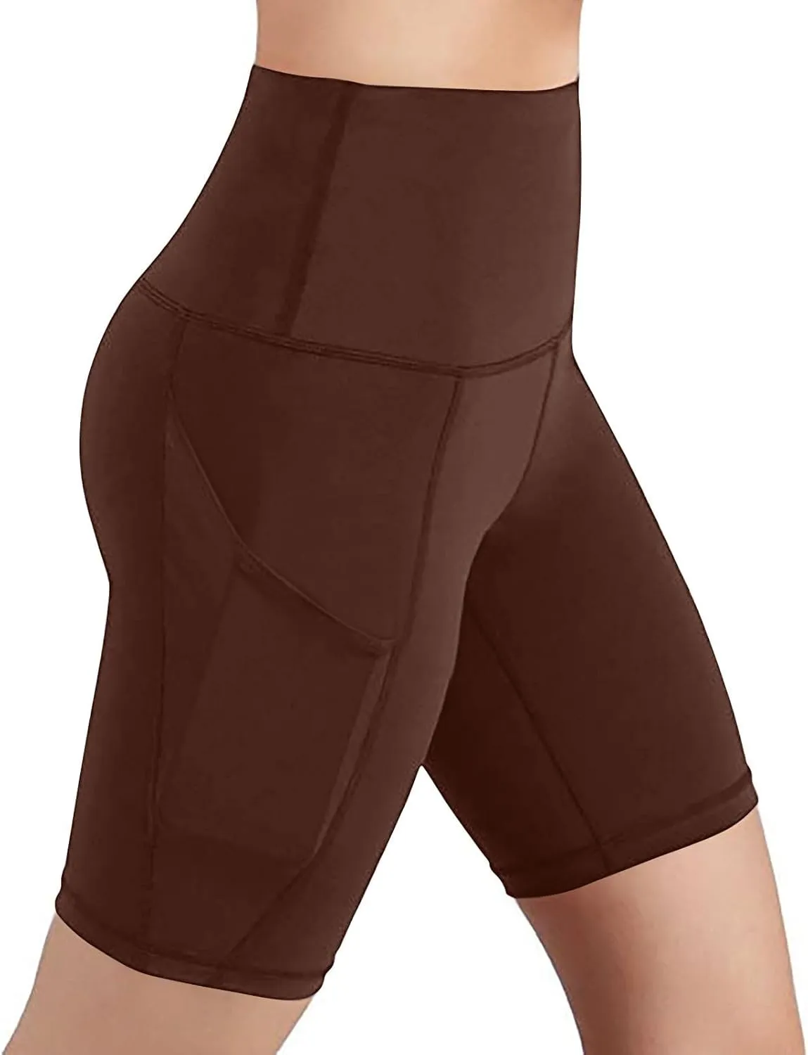 Biker Shorts Women with Pockets Tummy Control Workout Yoga Shorts High Waisted Plus Size Athletic Shorts Gym Leggings