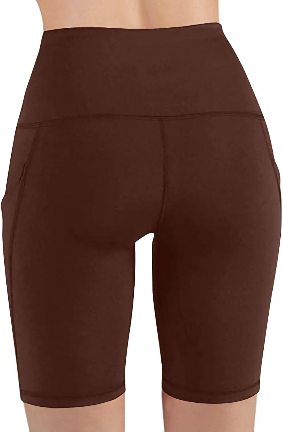 Biker Shorts Women with Pockets Tummy Control Workout Yoga Shorts High Waisted Plus Size Athletic Shorts Gym Leggings