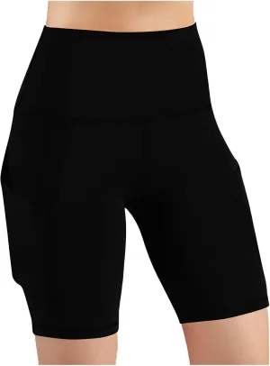Biker Shorts Women with Pockets Tummy Control Workout Yoga Shorts High Waisted Plus Size Athletic Shorts Gym Leggings