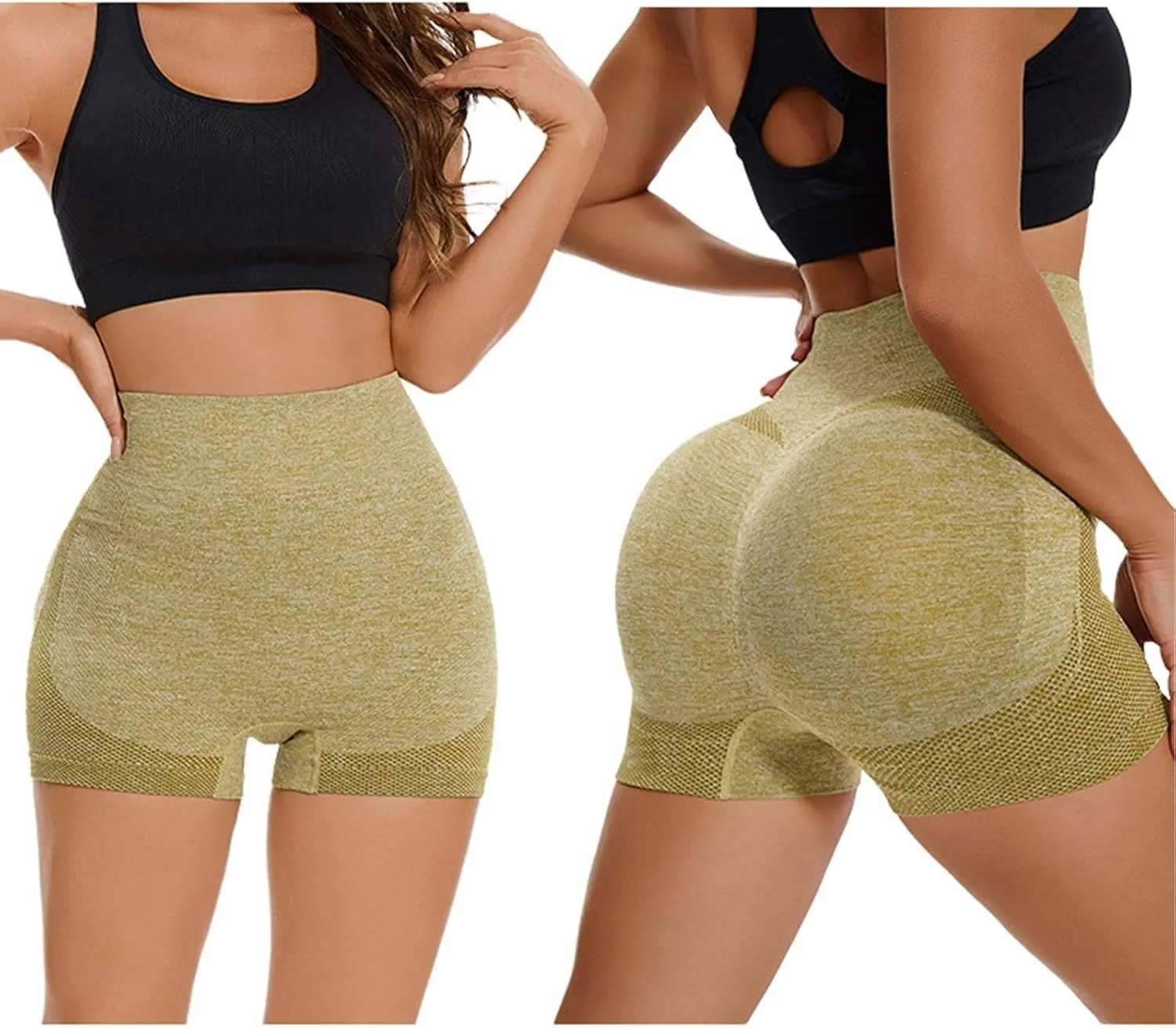 Biker Shorts Women Women Butt Lifting Shorts Pockets High Waisted Biker Anti Cellulite Up Workout Gym Shorts Scrunch