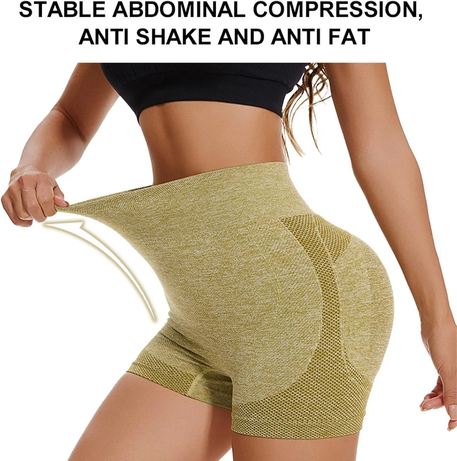 Biker Shorts Women Women Butt Lifting Shorts Pockets High Waisted Biker Anti Cellulite Up Workout Gym Shorts Scrunch